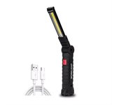 Lámpara de trabajo LED, lámpara de trabajo con batería magnética, linterna LED para reparación, linterna para trabajar, recargable USB, resistente al agua con imán, linterna con imán