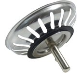 Cesta para desagüe de fregadero de cocina de 80 mm - Colador universal de acero inoxidable, tapón de cesta emergente, - Apto para lavavajillas, no se obstruye ni se desborda
