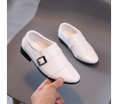Boys Leather Shoes Kids Formal Shoes For Party Performance Pointed Toes Children Black School Shoes Spring Fashion Soft