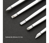5Pcs Professional Silicone Nail Brush UV Gel Polish Tip 3D Image DIY Dotting Polish Brushes Sculpture Pen DIY Manicure Tools