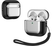 Luxury Earphone Protection Case For Airpods 4 Case Shockproof With Lanyard Plating Leather Pattern Cover For Airpods Pro 2 3
