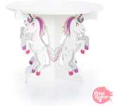 Glotomania - Soporte para Tartas Blanco de Unicornios - Ø 20 Cm - Alto 15 Cm