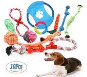 10 piezas de juguetes para perros pequeños, medianos y grandes