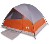 vidaXL Tienda de campaña iglú para 3 personas impermeable naranja