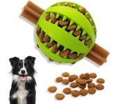 Pelota de Juguetes para Perros con dispensador de Premios | Juguetes Interactivos para Perros que se aburre | Jugué rompecabezas para Perros | Jugué de estimación (Pequeño, 5 cm, GREEN, 1 Paquete)