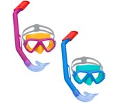 Bestway Conjunto Mascara y Tubo Infantil Correa Anatomica Color Surtido +3 Años Playa y Piscina 24018