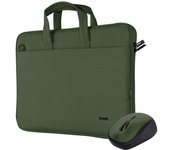Maletín + Ratón Trust Gaming Bologna para Portátiles hasta 16"/ Verde