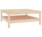 vidaXL Mesa de centro madera maciza de pino cera 100x100x40 cm Natural, Blanco, Marrón Mesita de Salón o Comedor o Auxiliar Mesa de Café Meuble Salón