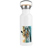 MERCHANDMANIA BIDON 750 ML ACERO INOXIDABLE ESTILO RETRO deporte playa kayak amigos competicion deporte deportivo botella senderismo