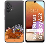 Tumundosmartphone Funda Gel Transparente para Samsung Galaxy A32 4G diseño Bufalo Dibujos