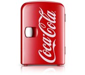 COCA COLA Mini Nevera Coca Cola 220v - 12v Capacidad 6 LATAS Color Rojo  18.8 x 26.4 x 29.5 cm - Enfría y Calienta - SpazioLuzio