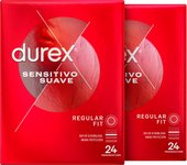 Durex - Preservativos Sensitivo Suave para Mayor Sensación Packs 12-24-48 condones para un sexo seguro