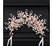 Silve rColor Bridal Flower Headband Prom Tiara Wedding Hair Accessories Bride Handmade Hair ornaments Female Crystal Headdress