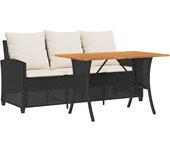 VidaXL Conjunto de jardín Mayo sofá triple + mesa
