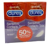 Durex® Sensitivo Contacto Total 2X12Uds