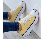 2024 Plus Size Woman Platform Sneakers Women Casual Shoes Female Canvas Shoes Tennis Ladies Walking Chunky Sneakers Lace Up Shoe