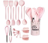 18Pcs Kitchenware Utensils Set Heat Resistant Non-stick Silicone Cookware Spatula Egg Shovel Beater Kitchen Cooking Tool