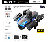 Professional K911SE UAV 4K three lens WIFI Obstacle avoidance 360° air stunt show Brushless motor FPVRC UAV toy with apron