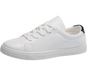Women Sneakers Breathable Students Casual Sports Shoes Girl Flat Leather Pu White Shoes Woman Vulcanize Shoes