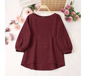Vintage Plaid Checked Blouse ZANZEA Autumn Women Tops Casual O Neck 3/4 Sleeve Baggy Shirt Female Elegant OL Work Blusas 2024
