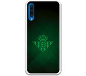 Funda original compatible con Samsung Galaxy A50 - Real Betis Balompié Escudo verde sobre textura