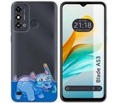 Funda Silicona Transparente para ZTE Blade A53 diseño Hipo Dibujos