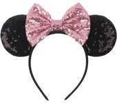 Disney Colorful Sequins Bows Mickey Mouse Ear Headband for Adults Festival Party Hair Accessories Women Girls Rainbow Hairbands