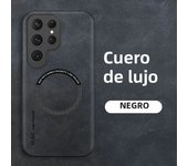 Luxury Leather Magnetic Case for Samsung Galaxy S25 S20 S21 S24 S23 S22 Ultra FE 20 Plus Magsafe Wireless Charge Protect Cover