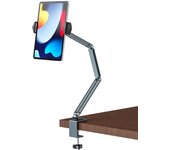Desk Bed Tablet Stand Adjustable for 4-12.9 Inches Mobile Phones Tablets Aluminum Arm Mount Support for iPad Pro Mini Xiaomi Tab