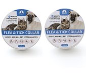 Collar antipulgas de silicona para mascotas - Repelente contra pulgas, garrapatas y mosquitos - Presentación en caja de aluminio