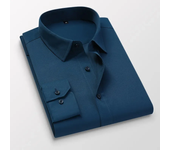 Spring Autumn New Long-sleeved Shirts Men's Business Casual Lapel Buttons Formal Wear Shirts Male Clothes Black White Blue Pink
