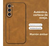 Luxury Sheepskin Leather Case for Samsung Galaxy S24 S23 FE Ultra Plus S22 S21 S20 S10 Note 20 Note 10 Lite 5G Retro Back Cover
