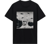 Van Gogh Starry Night Cat T-shirt Hip Hop Street Clothing New Fashion Casual Top T-shirt Classic Fit Cat Lover Collar 51314