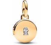 Charm colgante Pandora Shine Medalla Grabable que se abre