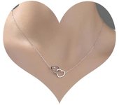Collares De Corazón De Amor Dos Collares De Corazón De Amor De La Moda Collares De Amor De La Joyería Para Las Mujeres Y Los Niños (Dorado 1 Pcs) Plisado