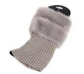 1 Pair Women Winter Autumn Leg Warmers Lady Crochet Knit Fur Trim Leg Boat Socks Thick Women Cuffs Toppers Boot Socks New