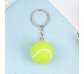 6 Color Key Chain Tennis Ball Metal Keychain Car Key Chain Key Ring sports chain sliver color pendant