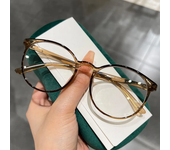 TR90 Women's Myopia Glasses Anti Blue Light Flat Glasses Transparent Advanced Colors Anti Fatigue Glasses