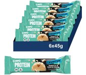 CORNY Protein Crunchy Barritas 30% Proteína Chocolate Blanco y Vainilla. Sin Azúcares Añadidos. Pack 6x45gr