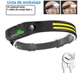 1-15Pcs LED Induction Headlamp USB Rechargeable Head Flashlight Powerful Camping Head Lantern Fishing Headlight 18650 Battery