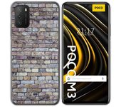 Tumundosmartphone Funda Gel Tpu para Xiaomi POCO M3 / Redmi 9T diseño Ladrillo 02 Dibujos