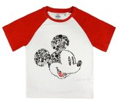 Camiseta niño Mickey Disney premium roja - blanca Disney Merchan-Store