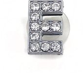 Diamond Shoe Charms Glitter Rhinestone Letter Silver Crystal Alphabet Shoe Decorations Jewelry Slider Bracelet Wristbands
