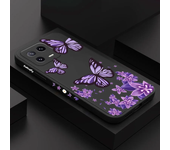 Purple Butterflies Square Silicone Phone Case For Xiaomi 11 Lite 5G NE 14 13T 13 12T 12X 12 Poco M6 X6 X5 X3 F5 Pro C65 Cover