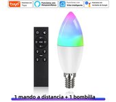 E14 WiFi Smart Light Bulb Candle Lamp 220V 5W 7W 9W with RF 2.4G Remote Tuya Smart Life APP Voice Control With Alexa Google Home