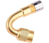 AUTOZOCO Adaptador Extensor Valvula neumatico,Adaptador de Válvula Angular, Adaptador de válvula de Cobre, Apto para para Coche, Camión, Bicicletas, Motos y Scooter, 45 Grados