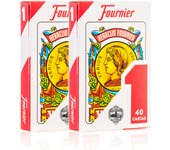 Pack 2 Barajas Nº1 Fournier 40 Cartas - Dorso Rojo