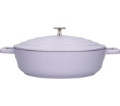 Cazuela Baja Redonda 4L Acero Fundido | Apta Hornos | Resistente Rayones | Antiadherente