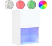 vidaXL Mueble para TV con luces LED blanco 40,5x30x60 cm