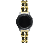22mm/20mm band For Samsung Galaxy watch 6/5 pro/4/Classic/Active 2 Luxury Leather+metal bracelet Huawei watch GT2-2e-3 pro strap